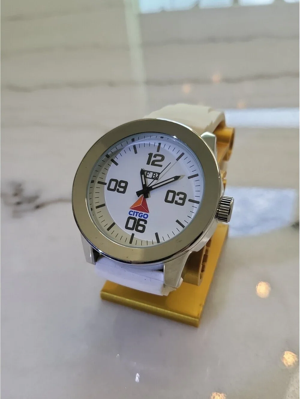 Men's Quartz Watch Working New Battery Automobilia 50mm Citgo Gas Works EUC